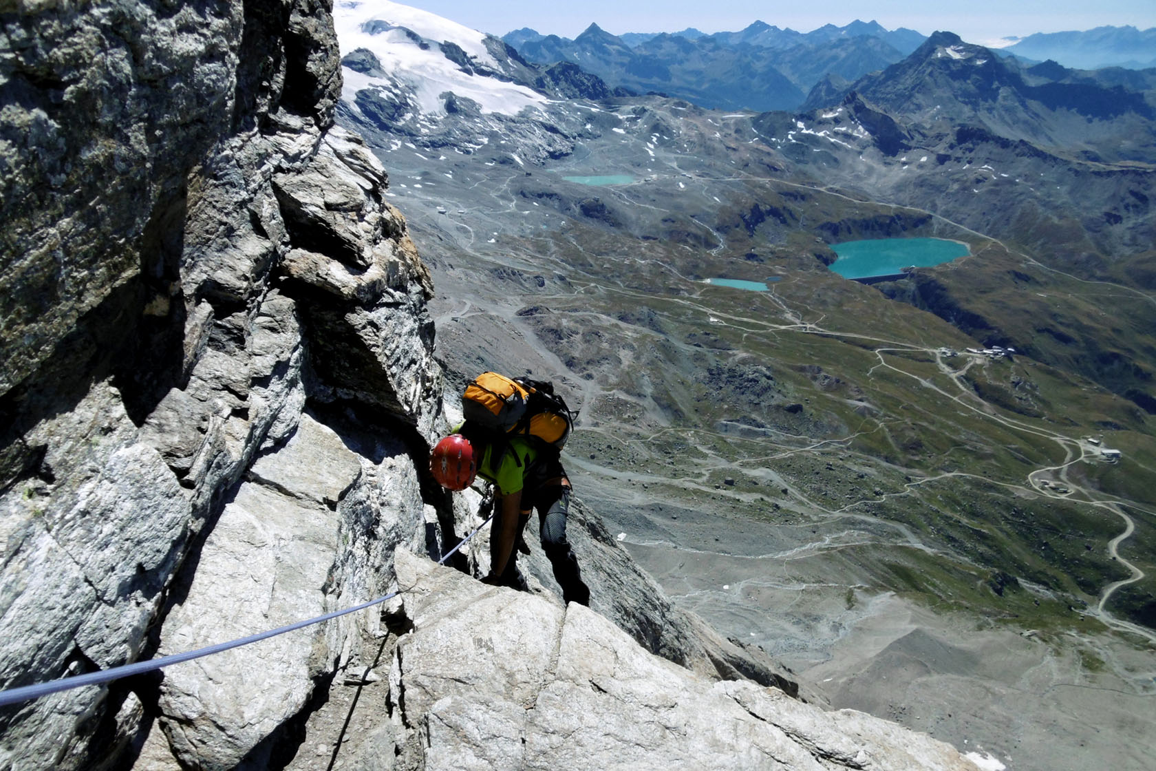 Cervino, sulla Cresta del Leone nei pressi della Cheminé