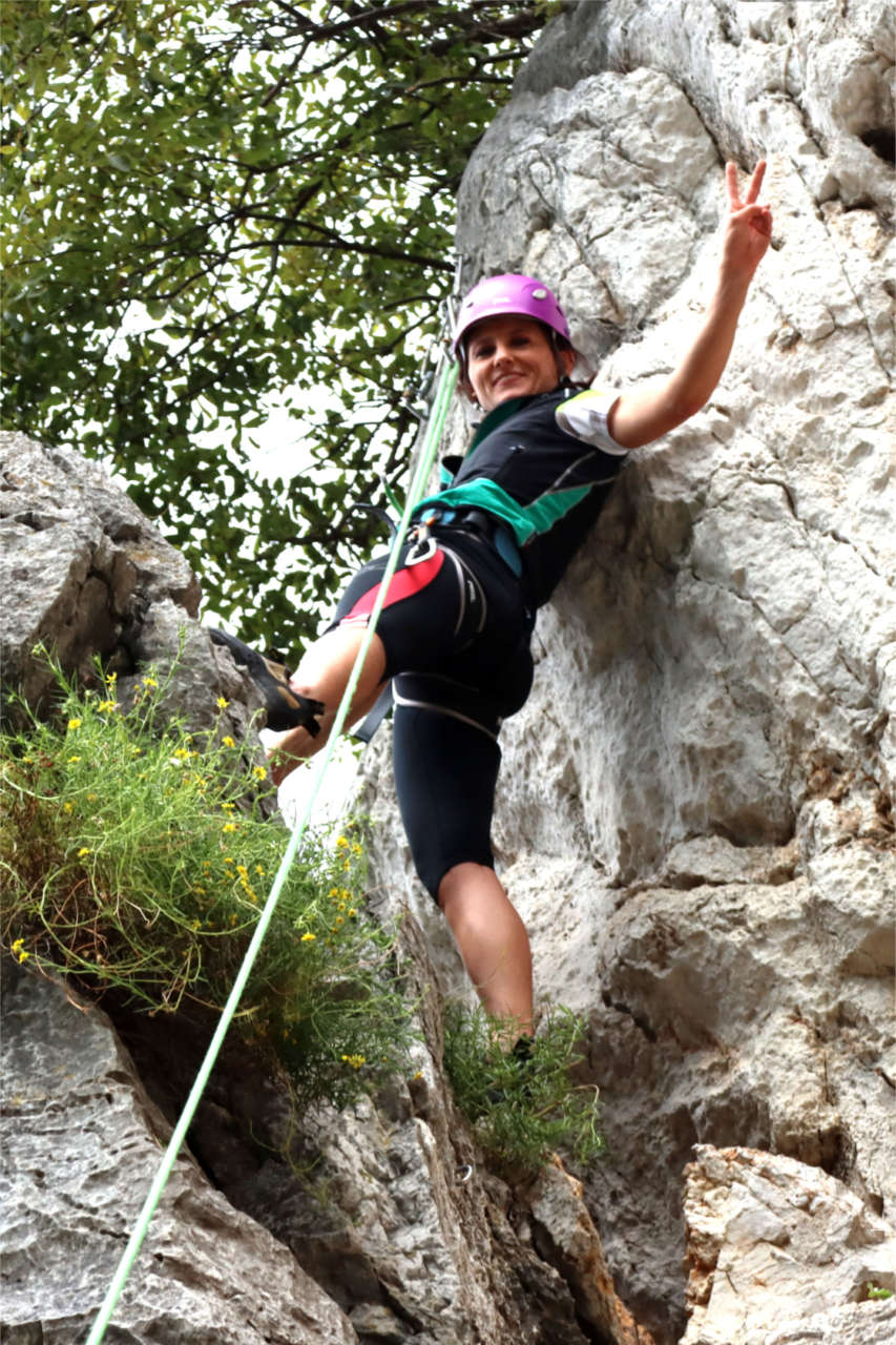 La felicità alla fine di un tiro di corda