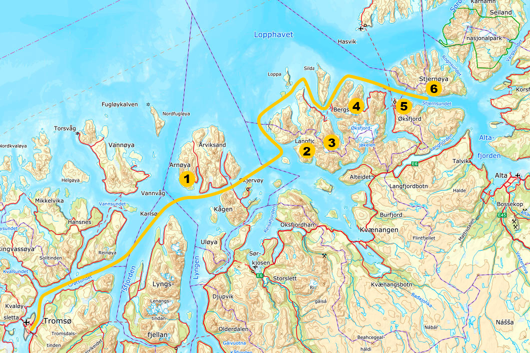 Norvegia Ski&Sail Itinerary