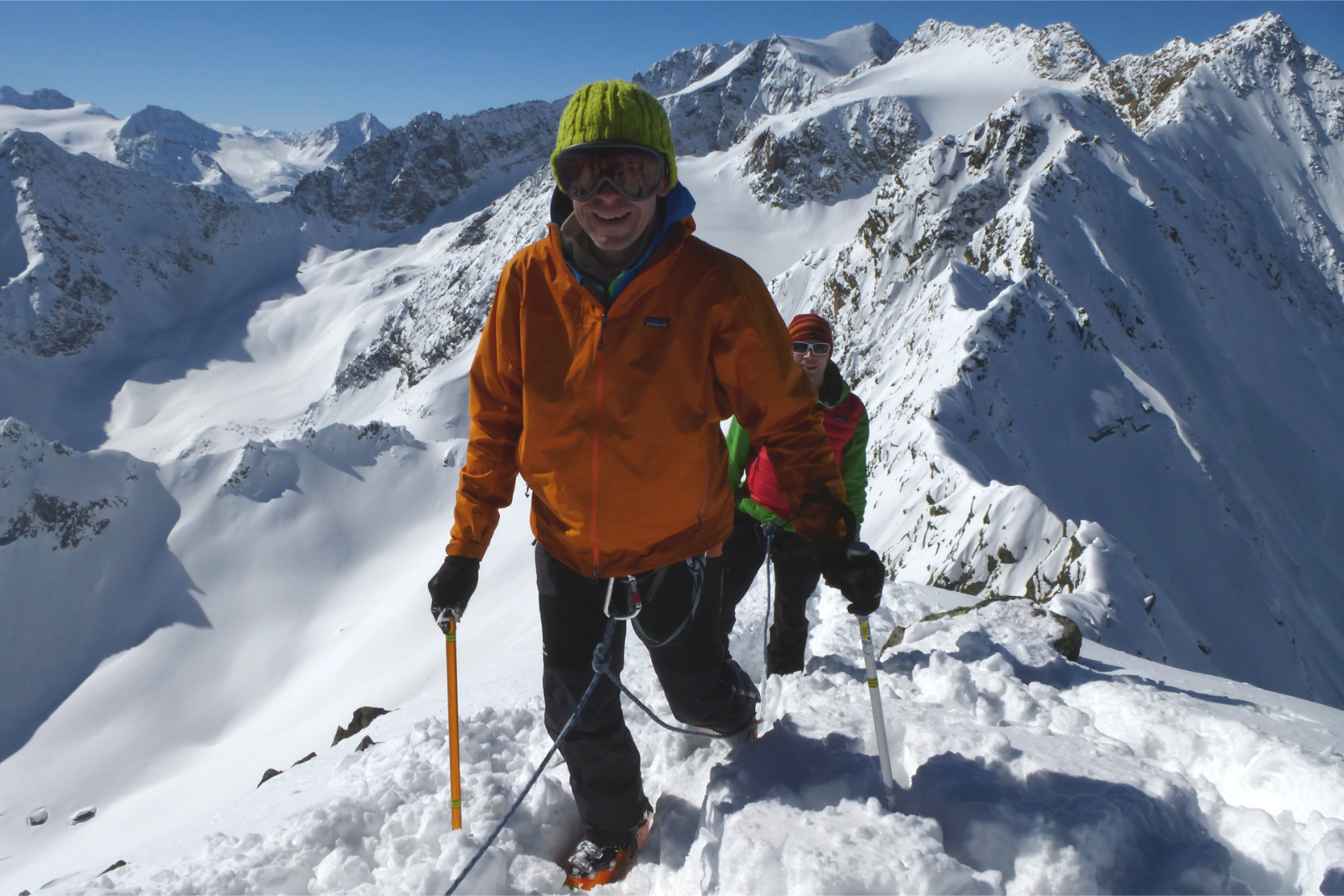 In cresta nel gruppo dello Stubai