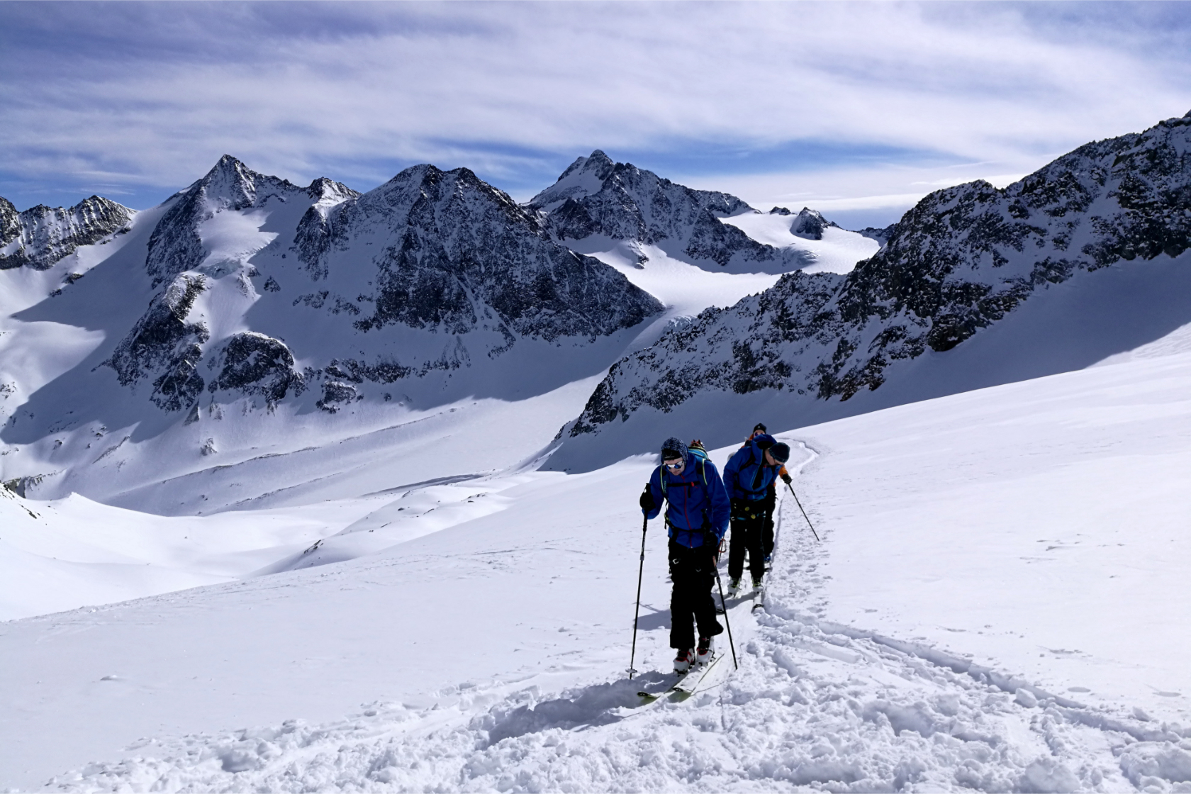 Salendo verso l'Obere Holltalscharte in Stubai