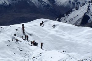 Salendo verso i primi campi dell'Aconcagua