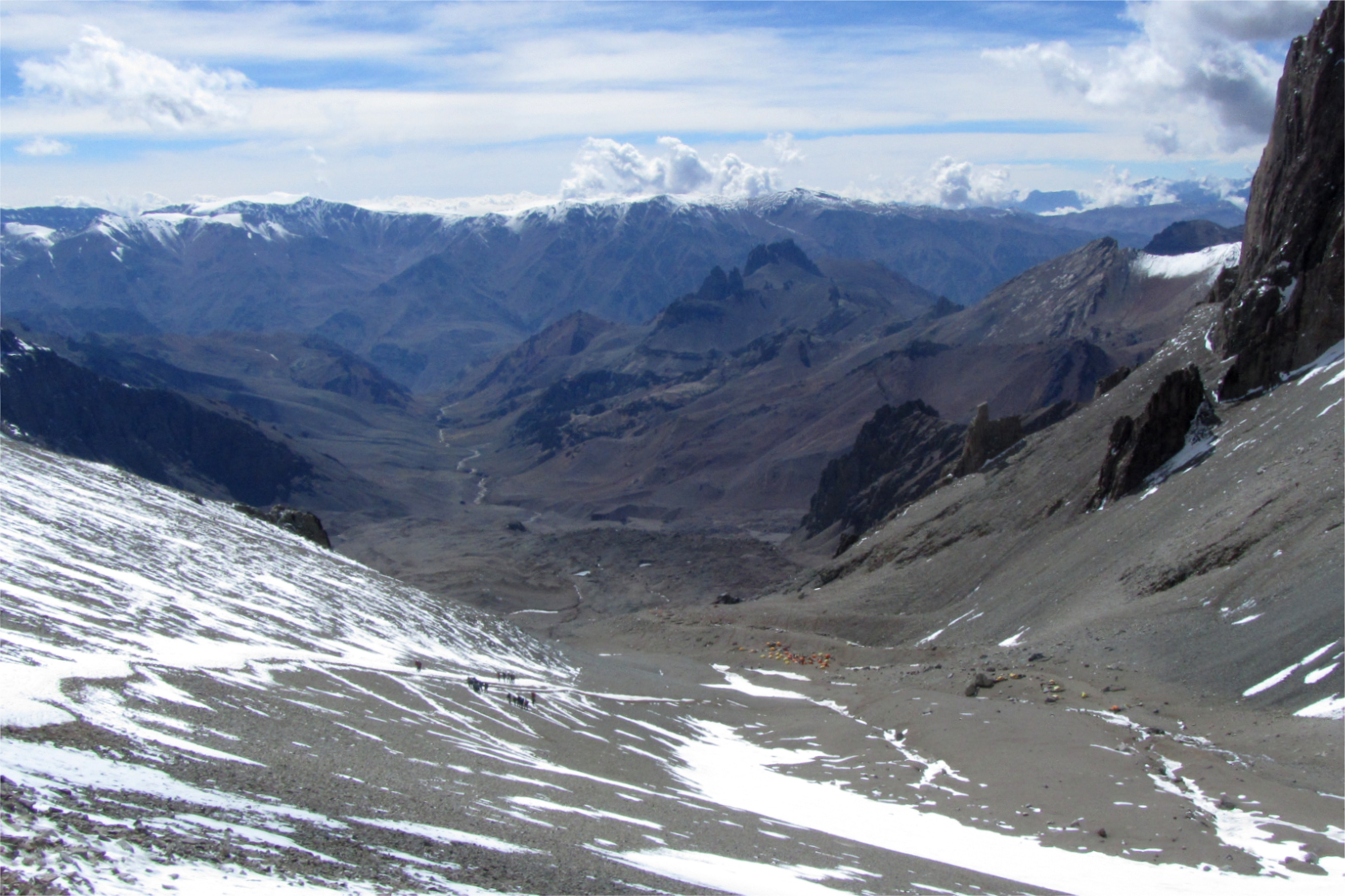 Verso i campi alti dell'Aconcagua