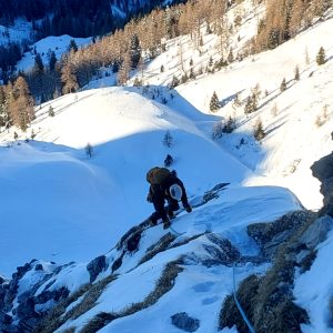 Risalendo la cresta del Gartnerkofel