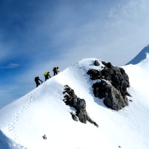 Sulla cresta finale del Gartnerkofel nelle Alpi Carniche