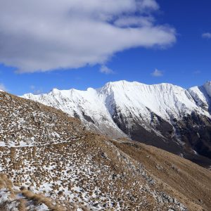 La lunga catena del Monte Krn vista dal Krasji Vrh