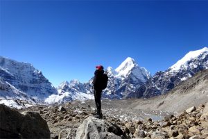 Nei pressi del CB dello Sherson nella valle del Makalu