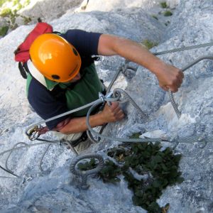 Sulla ferrata del Varmost in Carnia