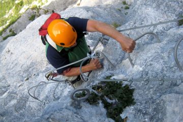 Sulla ferrata del Varmost in Carnia