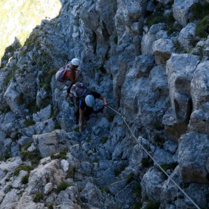 Tratti attrezzati lungo la Normale della Crete delle Chianevate