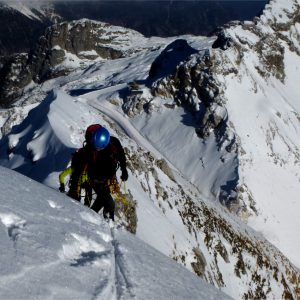 Sotto il filo di cresta della salita al Forato