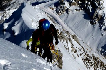Lungo la Cresta Est del Forato nelle Alpi Giulie