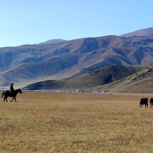 Gli alpeggi degli altopiani in Kirghizistan