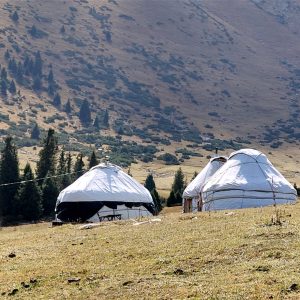 Yurta nelle valli del Kirghizistan