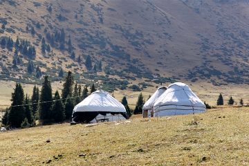 Yurta nelle valli del Kirghizistan