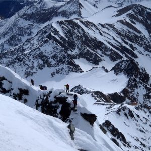 La cresta del GrossGlockner vista dalla cima